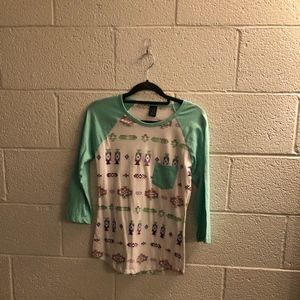 quarter sleeve multicolor shirt